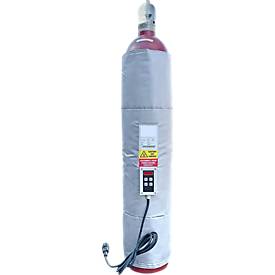 Kuhlmann Gasflaschen-Heizmantel, digital, zum Aufwärmen/Warmhalten von 50-l-Flaschen, 435 W, 0-40°C, B 860 x T 10 x H 1050 mm, Silikon, silber