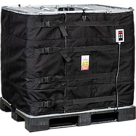 Kuhlmann IBC-Heizmantel, digital, für 1000 l IBC-Container, 1300 W, Temperaturbereich 0-40°C, IP40, L 4400 x B 10 x H 1000 mm, schwarz