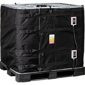 Kuhlmann IBC-Heizmantel, digital, für 1000 l IBC-Container, 2 x 1000 W, Temperaturbereich 0-90 °C, IP40, L 4400 x B 10 x H 1000 mm, schwarz