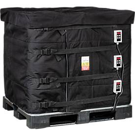 Kuhlmann IBC-Heizmantel, digital, für 1000 l IBC-Container, 3 x 1000 W, Temperaturbereich 0-90 °C, IP40, L 4400 x B 10 x H 1000 mm, schwarz