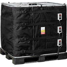 Kuhlmann IBC-Heizmantel, digital, für 1000 l IBC-Container, 3 x 1000 W, Temperaturbereich 0-90 °C, IP40, L 4400 x B 10 x H 1000 mm, schwarz