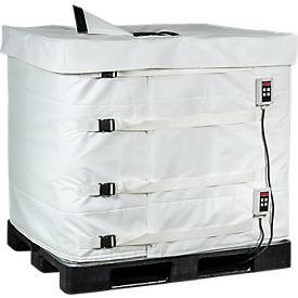 Kuhlmann IBC-Heizmantel, digital, für 1000 l IBC-Container mit Lebensmitteln, 2 x 1000 W, Temperaturbereich 0-90°C, IP40, L 4400 x B 10 x H 1000 mm, weiß