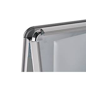 Kundenstopper, Format A1, beidseitig nutzbar, Antireflex-Folie, wetterfest, B 639 x T 700 x H 1120 mm, ohne Plakat