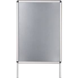 Kundenstopper, Format A1, beidseitig nutzbar, Antireflex-Folie, wetterfest, B 639 x T 700 x H 1120 mm, ohne Plakat