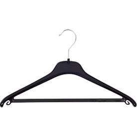 Kunststof kleerhanger HL240, met stang, B 400 mm, zwart