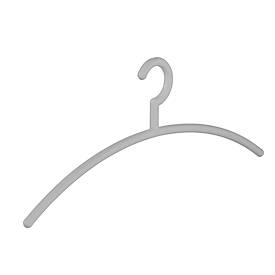 Kunststoff-Kleiderbügel Pador-Concept Nizza, Bügelstärke 12 mm, 10 Stück, hellgrau