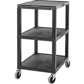 Kunststoff-Mehrzweckwagen, 3 Etagen, schwarz