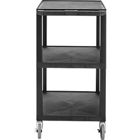 Kunststoff-Mehrzweckwagen, 3 Etagen, schwarz