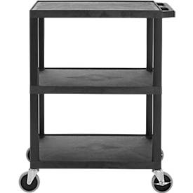 Kunststoff-Mehrzweckwagen, 3 Etagen, schwarz