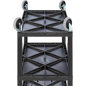 Kunststoff-Mehrzweckwagen, 3 Etagen, schwarz