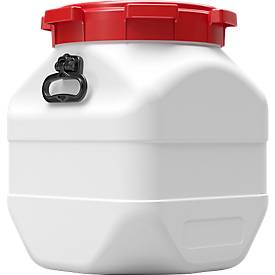 Kunststofffass CurTec, quadratisch, mit Schraubdeckel, HDPE, wasserdicht, 50 l