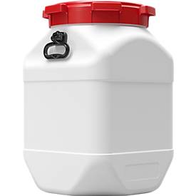 Kunststofffass CurTec, quadratisch, mit Schraubdeckel, HDPE, wasserdicht, 66 l
