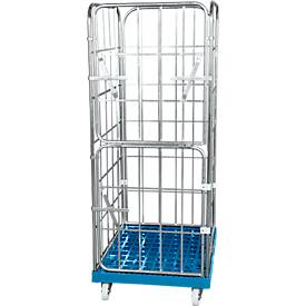 Kunststoffrollplatte, 2 Seitengittern, 1 Rückwand, 2 halbe Vorderwände