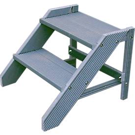 Kunststofftritt im Bausatz, 2 Stufen