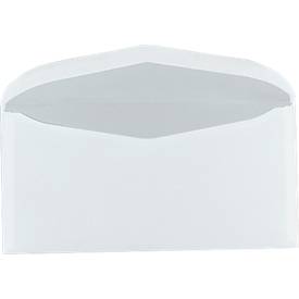 Kuvertierumschläge 114 x 229 mm DIN lang Offset weiss, 1000 Stück, ohne Fenster