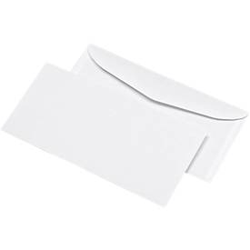 Kuvertierumschläge 114 x 229 mm DIN lang Offset weiss, 1000 Stück, ohne Fenster