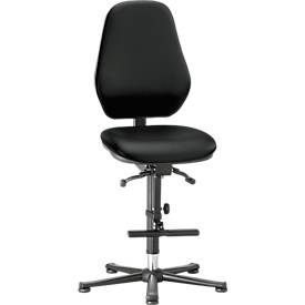 Labordrehstuhl LEANOS 9136, Kunstleder, schwarz