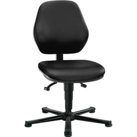 Laborstuhl Basic, Kunstleder, Stamskin Top schwarz