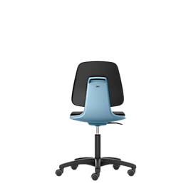 LABSIT Labordrehstuhl, o. Armlehne, m. Rollen, Rückenlehnenhöhe 420 mm, Kunstleder, blau