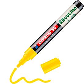 Lackmarker Edding 50 EcoLine, Schreibfarbe Gelb, Rundspitze, Strichstärke 2-3 mm, mit Kappe, wasserbasiert, nachfüllbar, 1 Stück