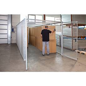 Lagerbox LBM 6000, abschließbar, Doppelflügeltor, B 2160 x H 1985 mm, zur Bodenbefestigung, Baukastensystem, B 2450 x T 5885 x H 2100, feuerverzinkt