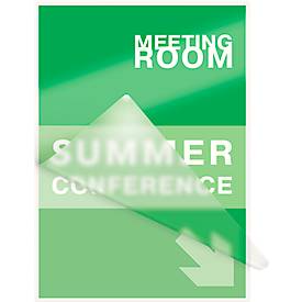 Laminierfolien Leitz iLAM, A4 Hoch-& Querformat, Stärke 80 µm, selbstklebende Rückseite, wiederablösbar, L 216 x B 303 mm, PET, farblos, 100 Stück