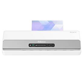 Laminiergerät Fellowes® Amaris A3, bis A3, für Folienstärke 80-175 μ, 800 mm/min, Aufwärmzeit 1 min, 3 Heizstufen, 10 Laminierfolien, silber-weiß