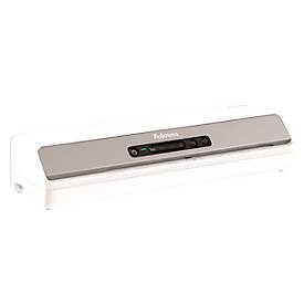 Laminiergerät Fellowes® Amaris A3, bis A3, für Folienstärke 80-175 μ, 800 mm/min, Aufwärmzeit 1 min, 3 Heizstufen, 10 Laminierfolien, silber-weiß