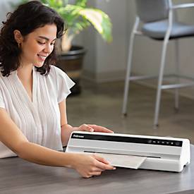 Laminiergerät Fellowes Saturn 3i, bis A3, bis 125 μ, 300 mm/Min, Auto-Abschaltung + gratis 100 Laminierfolien, A4, 80 μ, beschriftbar, 100 Stück
