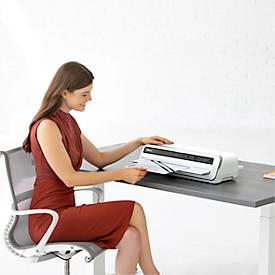Laminiergerät Fellowes® Venus A3, bis A3, für Folienstärke bis 250 μ, 2180 mm/min, Auto-Rücklauf, Aufwärmzeit 30 sek-1 min, mit 10 Folien, silber-weiß