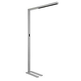 Lampadaire LED MAULsirius colour vario sensor, dimmable en continu, lumière directe/indirecte,  80 W, 8750 lm, 3000-5500 K, aluminium et acier, argenté