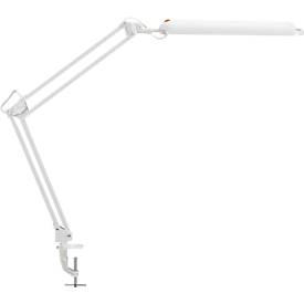 Lampe à faible consommation Atlantic MAUL, bureau, pied de serrage, blanc