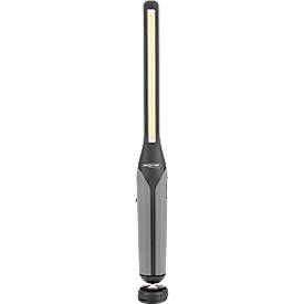 Lampe d'atelier à LED Ansmann IL700R, 700 lumens (lampe principale), 120 lumens (lampe bouton), jusqu'à 15 h, orientable, L 40 × P 44,5 × H 384 mm, plastique