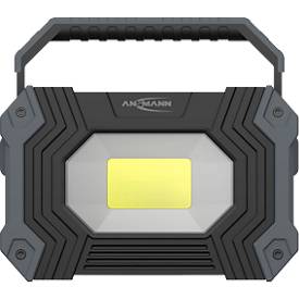 Lampe de travail à LED Ansmann FL2500R, 3 modes d'éclairage, 2400 lumens, IP64, batterie, étrier de pose/poignée, L 177 × P 129 × H 44 mm