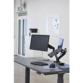 Laptop-Halterung für Monitorarme Fellowes®, universell für 1 Notebook bis 17' & bis 4,5 kg, ergonomisch, zu 97 % recycelbar, schwarz