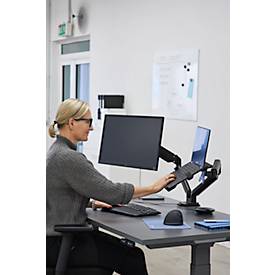 Laptop-Halterung für Monitorarme Fellowes®, universell für 1 Notebook bis 17' & bis 4,5 kg, ergonomisch, zu 97 % recycelbar, schwarz