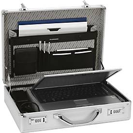 Laptop-Koffer, mit Tragegriff, 1 Fach, silber