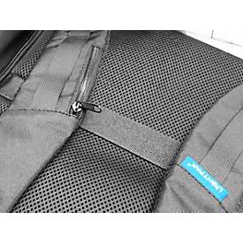 Laptop Rucksack Stop Ocean Plastic ANTIGUA RPET, für 1 Notebook bis 15,6' & 1 Tablet, Hauptfach & Reißverschlussfach, USB-Ladeport, Sicherheitsfach, Recycling-PET, schwarz