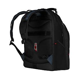Laptop Rucksack Wenger Ibex, Laptops von 15,6'-17,3', Laptopfach, seitliche Netztaschen, L 230 x B 340 x H 470 mm, 25 l, Polyester, schwarz/blau/grau