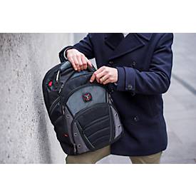 Laptop Rucksack Wenger Synergy, Laptops bis 16', Laptop- & Tabletfach, Organizer, Quick-Case, L 260 x B 360 x H 460 mm, 26 l, Polyester, schwarz/grau