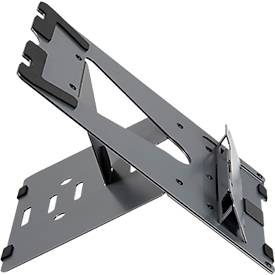 Laptop Ständer Bakker Elkhuizen Ergo-Q 160, für Laptops & Tablets bis 17”, ergonomisch, B 215 x T 266 x H 7,5 mm, Aluminium, dunkelgrau-matt
