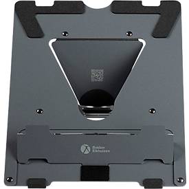 Laptop Ständer Bakker Elkhuizen Ergo-Q 160, für Laptops & Tablets bis 17”, ergonomisch, B 215 x T 266 x H 7,5 mm, Aluminium, dunkelgrau-matt