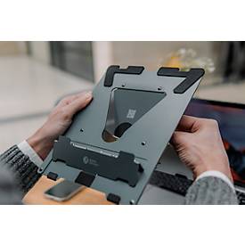 Laptop Ständer Bakker Elkhuizen Ergo-Q 160, für Laptops & Tablets bis 17”, ergonomisch, B 215 x T 266 x H 7,5 mm, Aluminium, dunkelgrau-matt