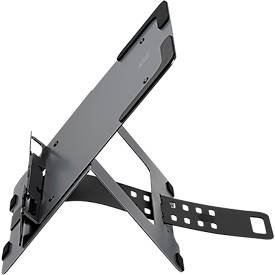 Laptop Ständer Bakker Elkhuizen FlexTop 170, für Laptops & Tablets bis 16”, ergonomisch, B 206 x T 277 x H 6,5 mm, Aluminium, dunkelgrau-matt