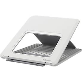 Laptop Ständer Fellowes Breyta™, für 1 Laptop bis 15' & bis 5 kg, höhenverstellbar, zusammenklappbar, B 235 x T 268 x H 14 mm, 100 % Recycling-Kunststoff, weiß