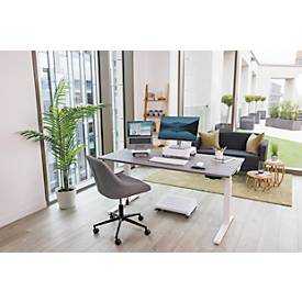 Laptop Ständer Fellowes Breyta™, für 1 Laptop bis 15' & bis 5 kg, höhenverstellbar, zusammenklappbar, B 235 x T 268 x H 14 mm, 100 % Recycling-Kunststoff, weiß