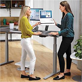 Laptop-Ständer Fellowes Hana™, bis 17 Zoll und 4,5 kg, winkel- und höhenverstellbar, 90° drehbar, USB-Anschlüsse, weiß