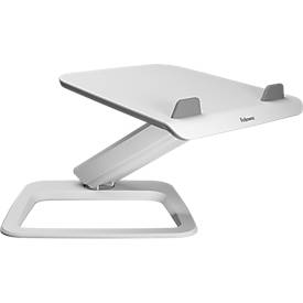 Laptop Ständer Fellowes Hana™ LT, für 1 Laptop bis 19" & bis 4,5 kg, höhenverstell-/drehbar, Kabelmanagement, B 342 x T 396 x H 102 mm, weiß