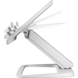 Laptop Ständer Fellowes Hana™ LT, für 1 Laptop bis 19" & bis 4,5 kg, höhenverstell-/drehbar, Kabelmanagement, B 342 x T 396 x H 102 mm, weiß