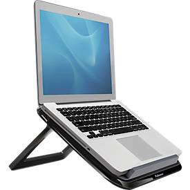 Laptop Ständer Fellowes I-Spire™ Quick Lift, für Laptops bis 17″ & bis 4,5 kg, 7-stufig manuell höhen- & winkelverstellbar, zusammenklappbar, schwarz